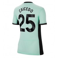 Camiseta Chelsea Moises Caicedo #25 Tercera Equipación para mujer 2023-24 manga corta